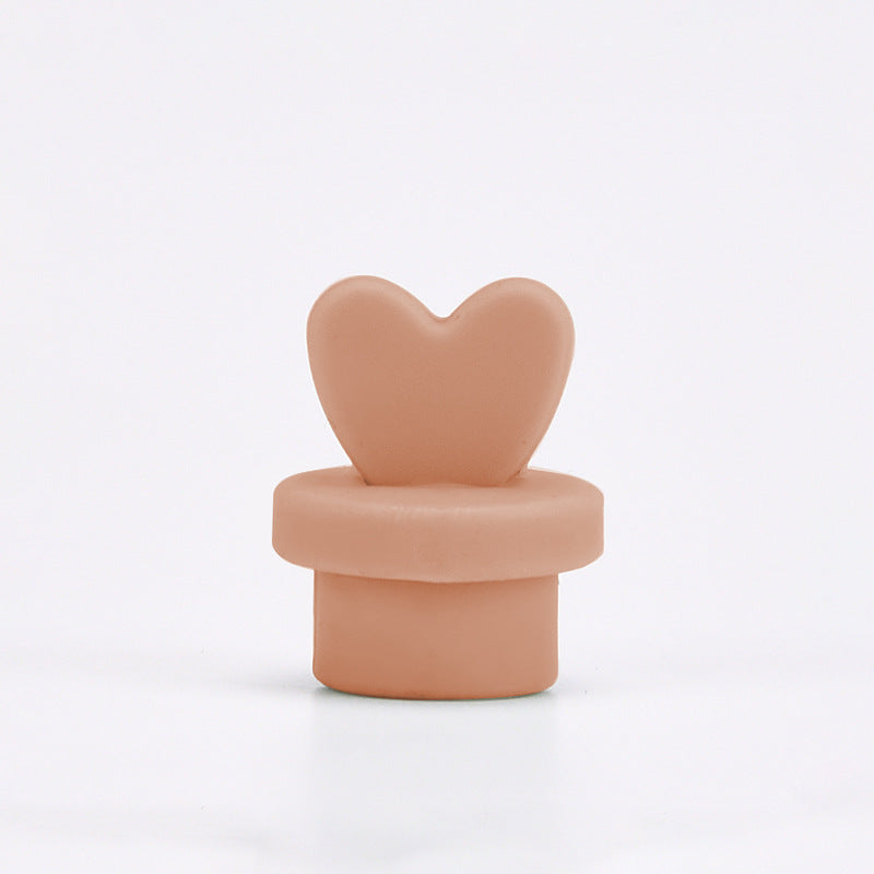 Wholesale Silicone Love Straw Cup Decorative Love Seal Plug